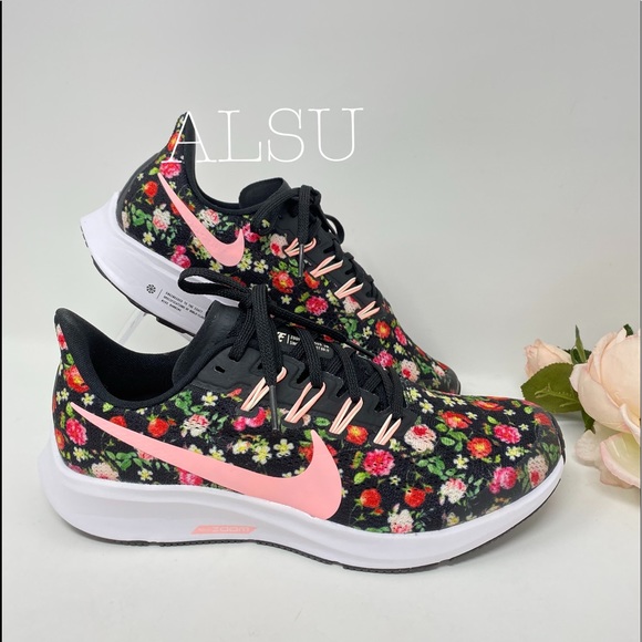 Nike Air Zoom Pegasus 36 VF GS Black Flower Women - Picture 8 of 12